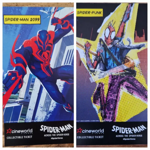 Cineworld Exclusive Spiderman Across The Spider-Verse Collectable Ticket