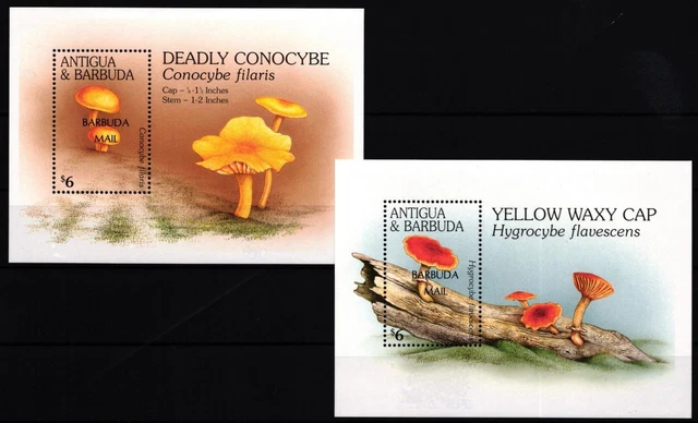 Barbuda Block 282 and 283 Mint Mushrooms #JA183