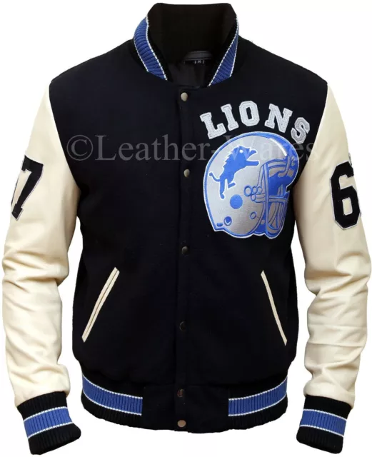 Beverly Hills Cop Axel Foley Detroit Lions Vintage Sports Letterman Jacket