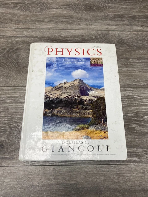 Physics Principles with Applications Hardcover By Giancoli Douglas C. Acceptable
