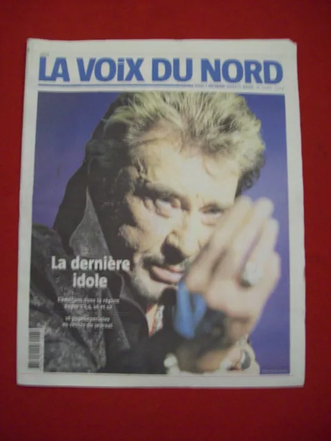 Journal La Voix Du Nord Johnny Hallyday La Derniere Idole