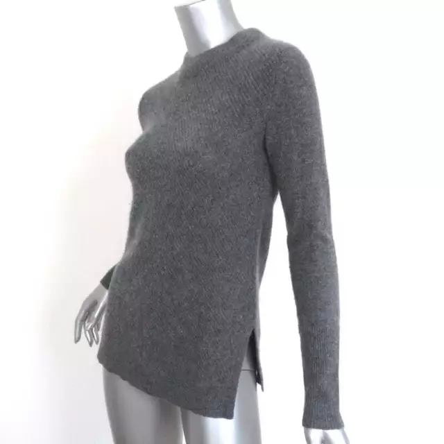 Rag & Bone Cashmere Sweater Alexis Gray Ribbed Knit Size Extra Extra Small 3