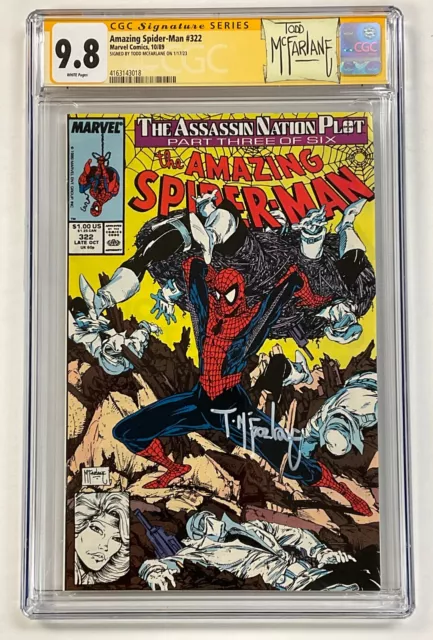 Todd McFarlane SIGNED Amazing Spider-Man #322 (1989) AUTO CGC 9.8 SS