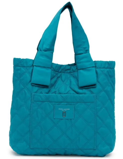 Marc Jacobs Bag Diamond Quilted Nylon Large Knot Tote Peacock New $225