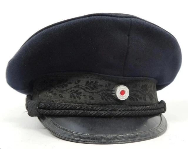 WW1 GERMAN VISOR Cap Officer Uniform Jacket Hat Ww2 Us Military Vet