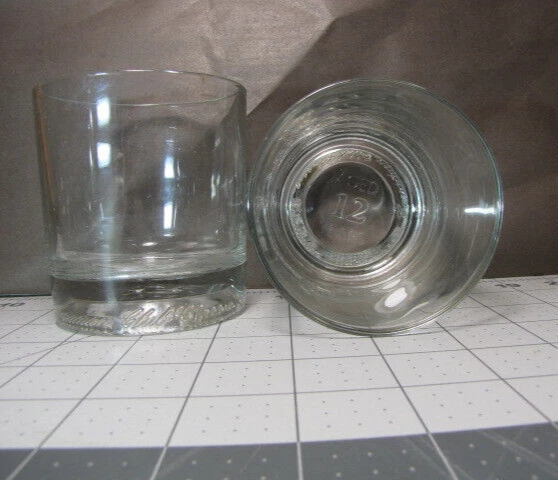 Set of Two Canadian Club Whiskey Bottom Logo Rocks Glasses