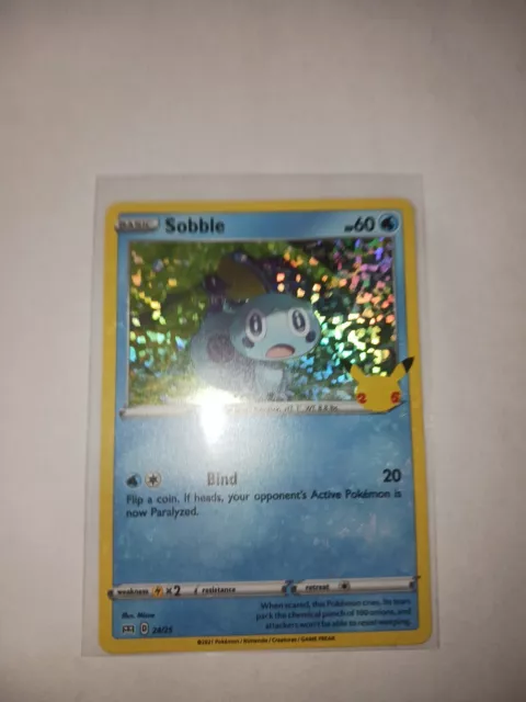 Sobble Holo 24/25 Pokémon 2021 Mcdonald's 25th Anniversary Promo NM/M