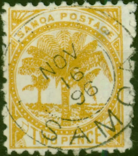 Samoa 1895 2d Blass Gelb SG59 Fein Gebraucht (2)