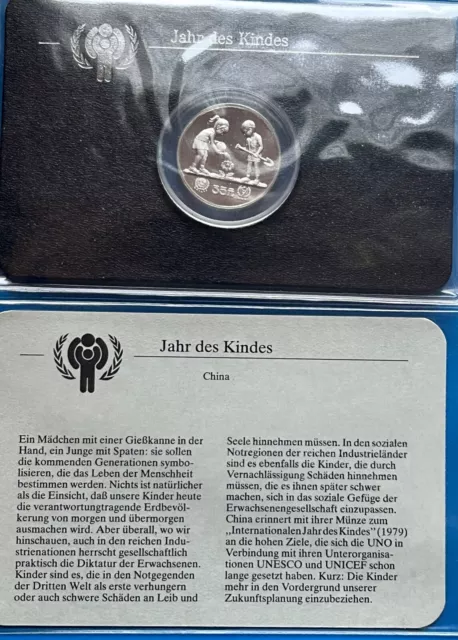 Münzen "Internationales Jahr des Kindes" diversen Länder 1979-1982, Silber