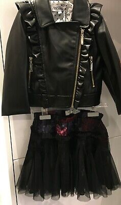 Simonetta Faux Leather Jacket with John Galliano skirt Set - Age 3/4 NWT - wow!