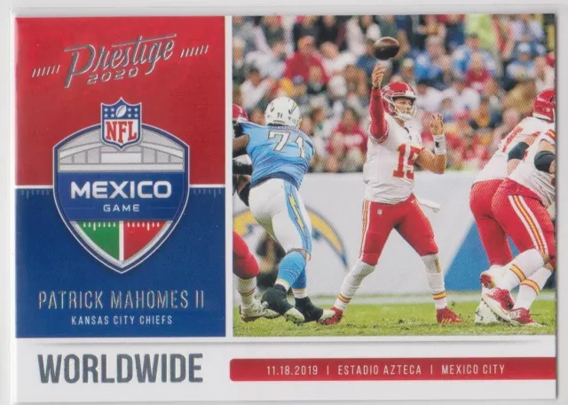 Patrick Mahomes Ii 2020 Prestige Worldwide Chiefs