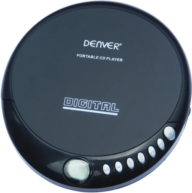 Denver DM-24 Discman tragbarer CD-Player inklusive Kopfhörer Schwarz BRANDNEU