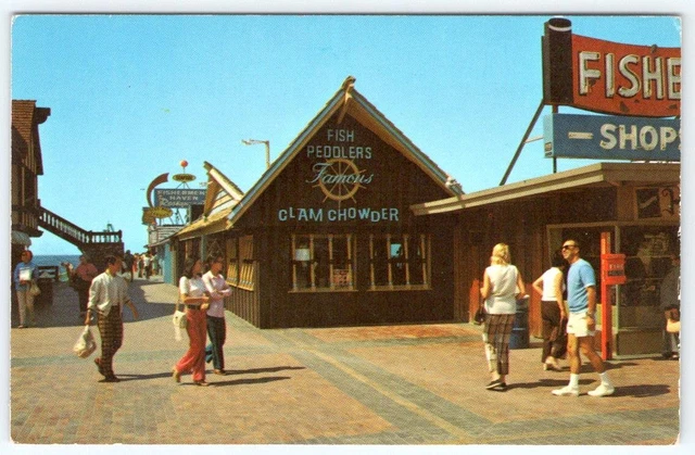 1960's FISHERMAN'S VILLAGE CLAM CHOWDER REDONDO BEACH CALIFORNIA CA POSTCARD