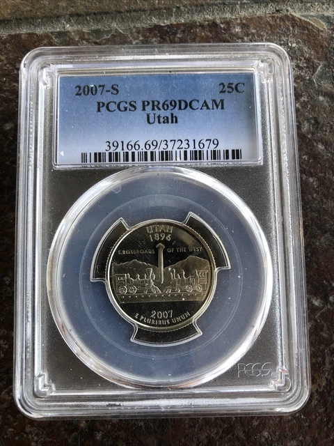PF69DCAM 2007-S Utah State Quarter - Clad -