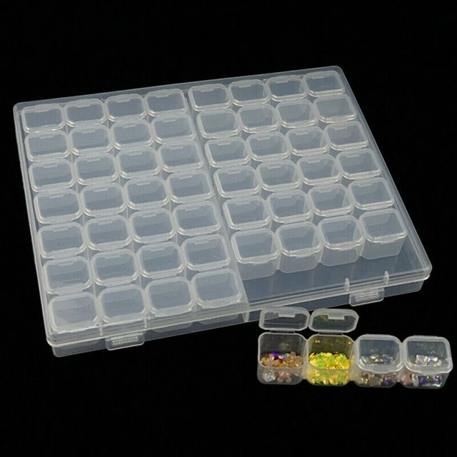 Caja de plástico profesional caja de perlas contenedor de joyería caja de bordado bandeja transparente