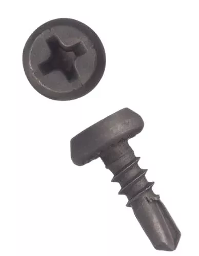 Black Self Drilling Pan Head Metal Fixing Windows Roofing Screws Flake Zinc