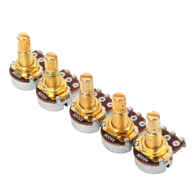 5 PCS AUDIOPOTENTIOMETERS Taper Mini Alpha Pots Guitar Volume