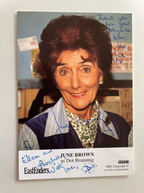 June Brown - Coronation Street - Original Hand Signed Autograph