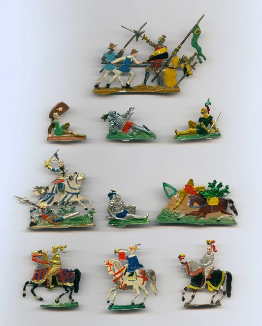 Lot De 10 Figurines Soldats CBG Mignot Étain 30mm - Algériens Conquête Coloniale