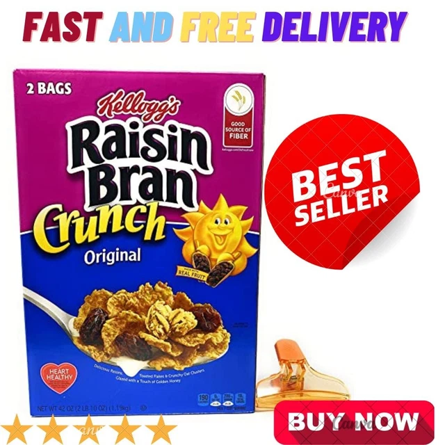 KELLOGG'S ORIGINAL RAISIN Bran Crunch Breakfast Cereal (42 oz.) £12.77