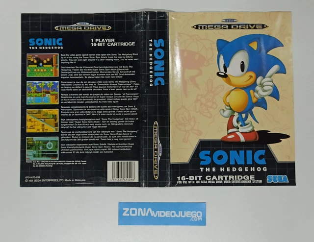 Sonic The Hedgehog Jeu Sega Mega Drive Avec Notice - Games and toys
