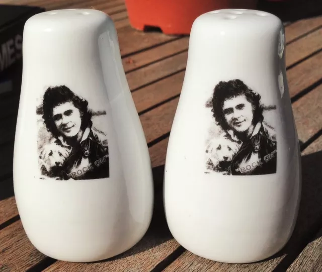 David Essex White Ceramic Salt And Pepper  Pots, Shakers