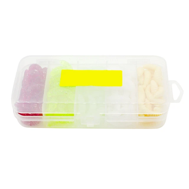 1 boîte leurre de pêche souple vers artificiels mouche grub leurre appâts de