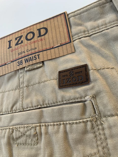 IZOD MENS 38 Waist Cargo Shorts NWT 100 Cotton Pocket Classic Rn