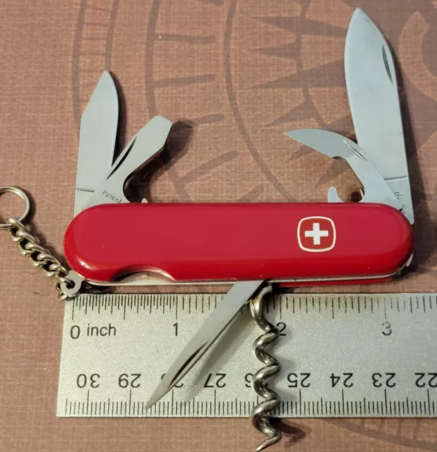 WENGER Knife Switzerland Swiss Army SAK 85MM VIKING Red Multi Tool NOS 3
