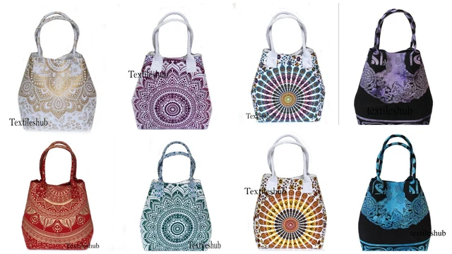 Neuf Mandala Sacs à Main Coton Handmade Femmes Designer Shopping De Indien Begs