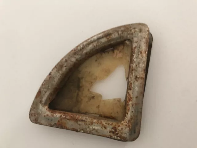 DE COLECCIÓN BUGGY DE MIMBRE DE REPARACIÓN VENTANA DE REPUESTO NIQUELADO Muñeca de metal o bebé