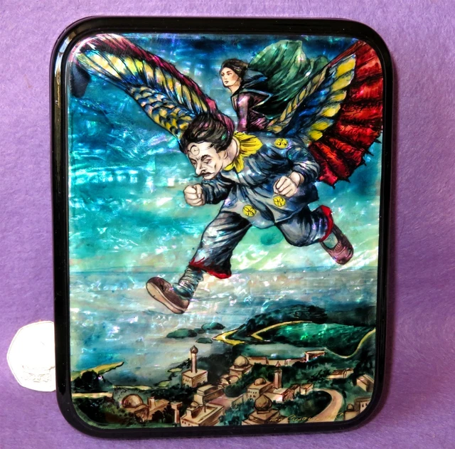RUSSIAN LACQUER SHELL Box Andersen GARDEN OF PARADISE East Wind Edmund ...