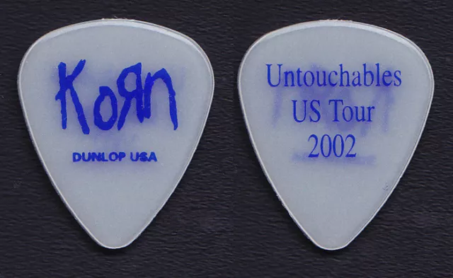 Korn White/Blue Glow Guitar Pick - 2002 Untouchables US Tour