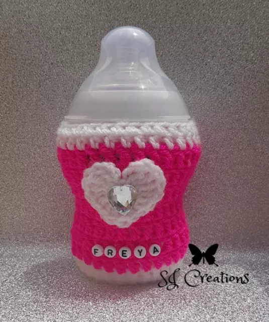 Personalised handmade baby bottle cover/warmer for Tommee Tippee bottles