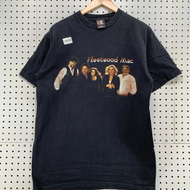 Vintage 90s Fleetwood Mac Shirt Black Adult Large Country Tour Concert 21x30.5