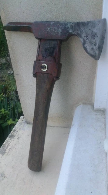 Hache Vintage Allemande Solingen - Manche En Corne, Tête Acier Carbone - Multitool Chasse/camping