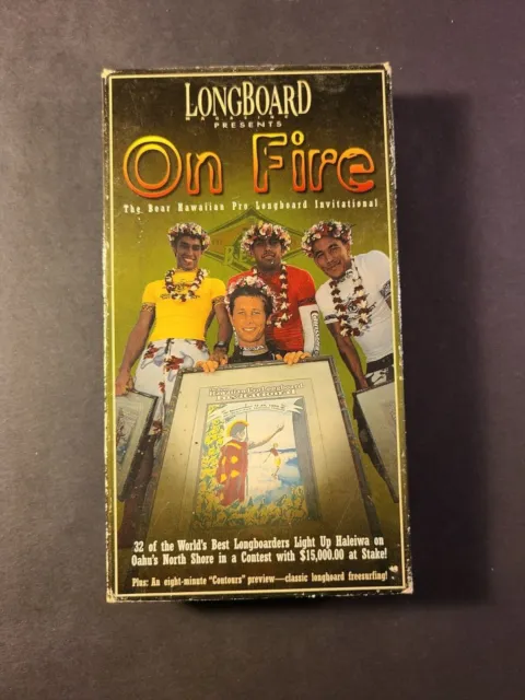 Longboard Magazine On Fire Bear Hawaiian Pro Surfing Invitational VHS Movie