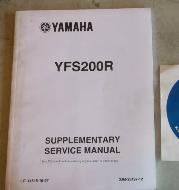 Yamaha Yfs200R Supplementary Service Manual