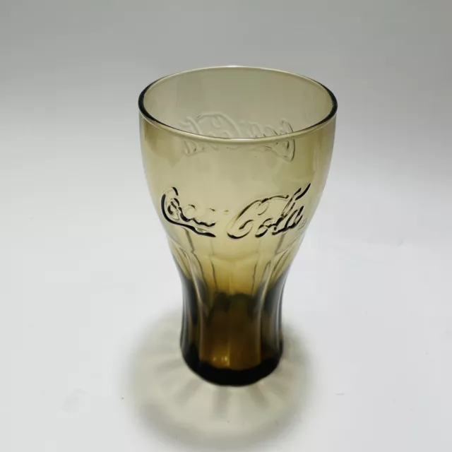 MCDONALDS 6” Dark Brown COCA COLA Glass 2009 Limited Edition 14 Oz COKE