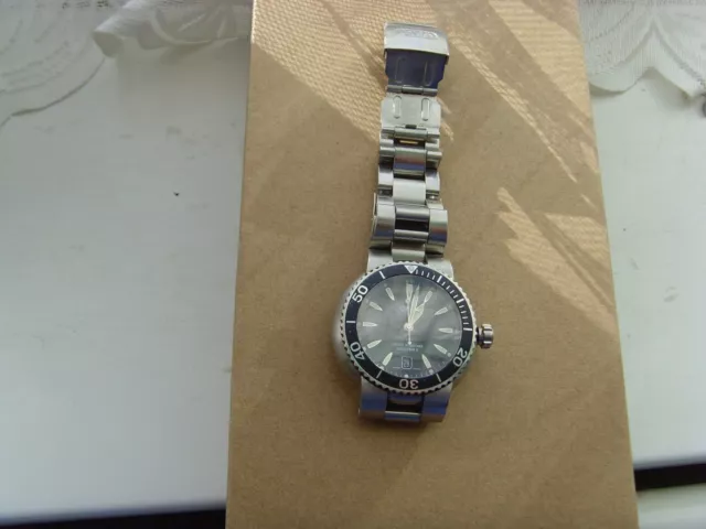 A Mans Used Oris Automatic Tti 7533 Watch. With Box Papers. Working Correct.