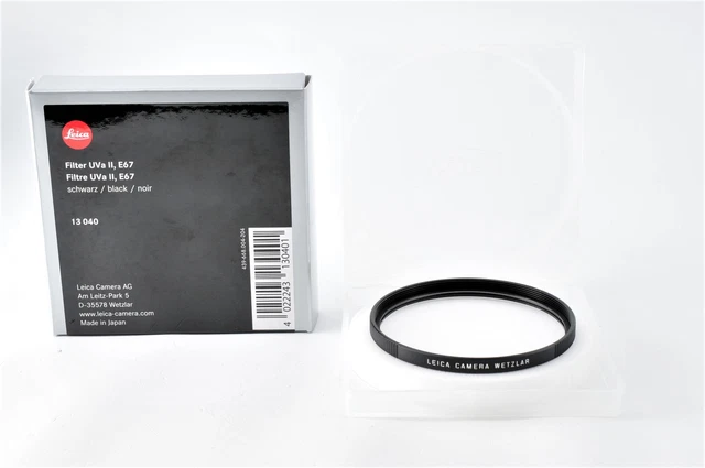 [MINT in Box] Leica UV Lens Filter UVa II E67 13040 Black From JAPAN #409