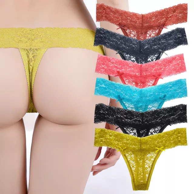 5 Pcs Lot Womens Sexy Satin Thongs Panties Silky G-string Underwear,S M L  XL 2X