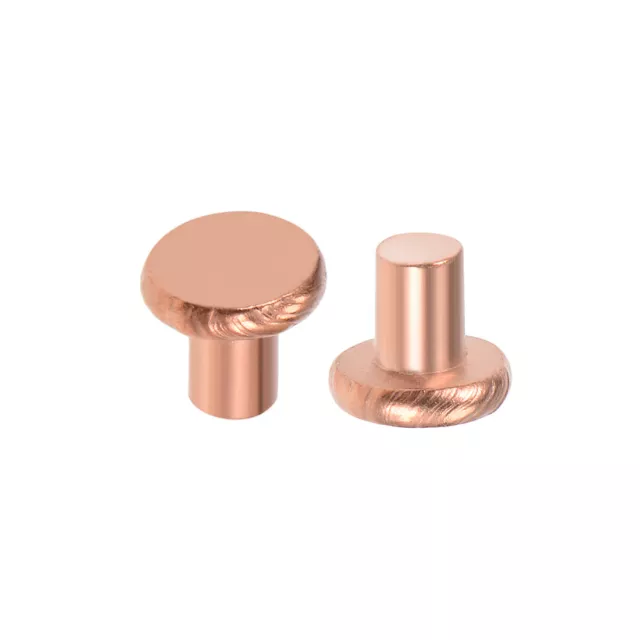 200Pcs 3/32"x1/8" Tête plate Cuivre Rivets solides attaches