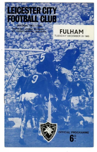 Leicester City v Fulham - 1965-66 First Division - Football Programme