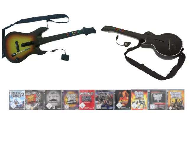 Playstation 3 PS 3 Guitar Hero / chitarra / batteria / giochi / selezione