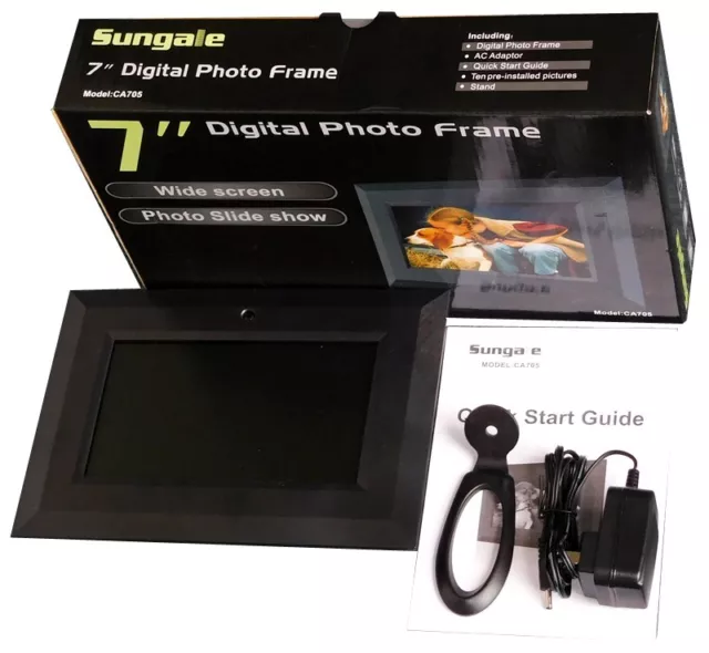 Sungale 7" Thumb Drive Digital Photo Frame CA705 New In Box