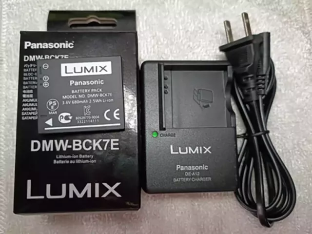 DMW-BCK7E Battery+Charger DE-A12 For Panasonic Lumix DMW-BCK7PP DMW-BCK7 BCK7GK