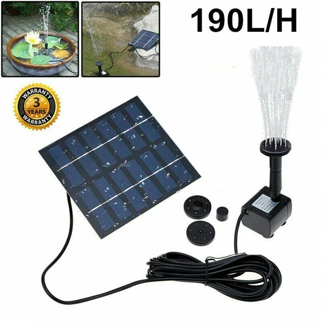 SOLAR PANEL POWERED Water Feature Pump Garden Pool Pond Aquarium