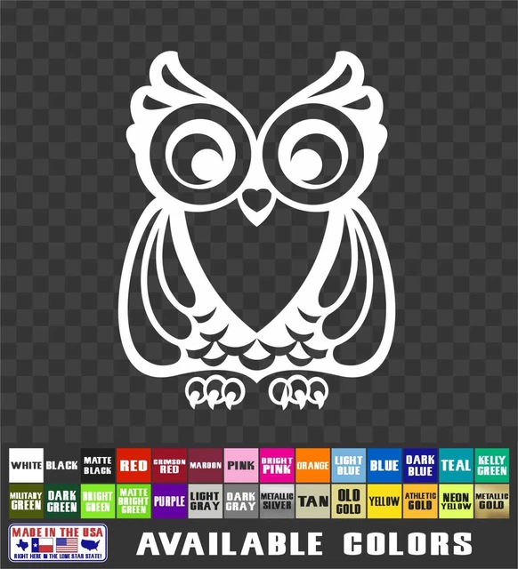 Owl Sticker Vinyl Decal Car Van Truck Laptop