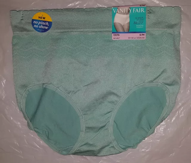 NWT Vanity Fair 13180 breathable LUXE Brief panty panties 5 S 6 M